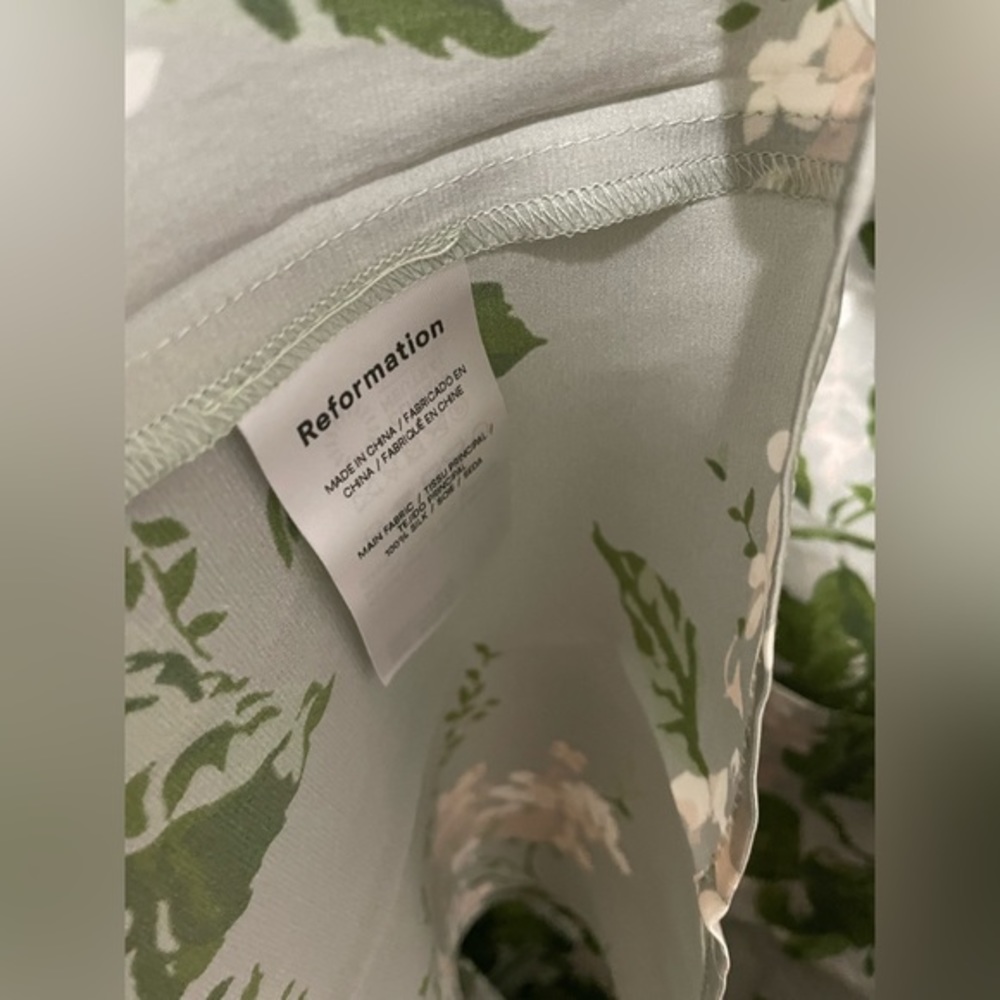 🌿New Reformation Frankie Dress Tea Garden - Picture 6 of 6